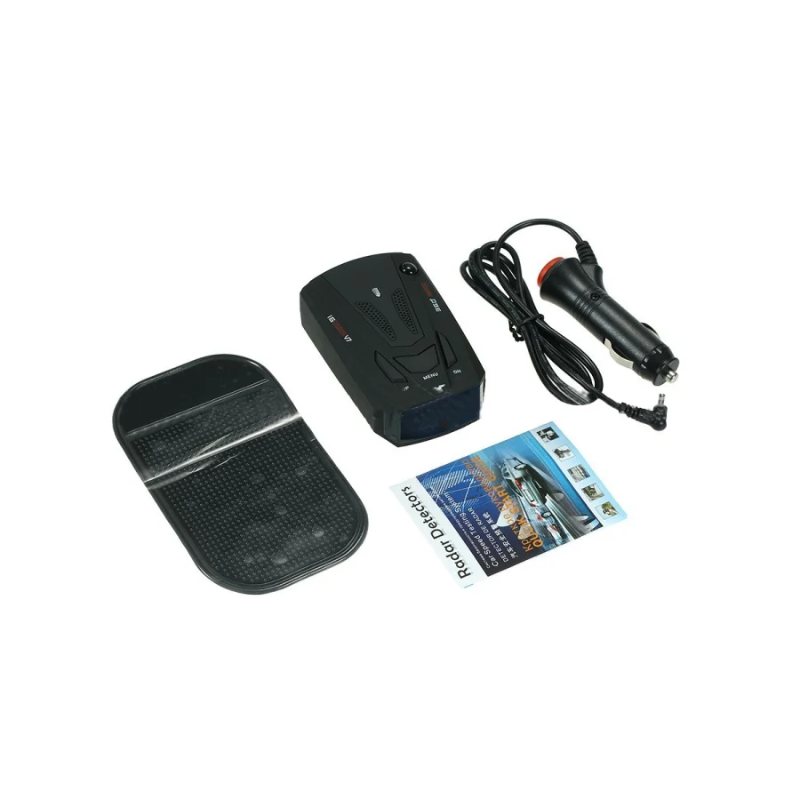 Detector V7 com cabo de 12V, tapete antiderrapante e manual